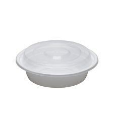 SafePro MC718W, 16 Oz. Round Microwavable Containers Combo, White Bottom, 150/CS