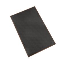 C.A.C. MCC1-14BN, 8.5x14-inch 1-Panel Faux Leather Brown Menu Cover