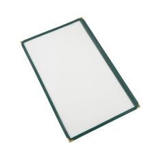 C.A.C. MCP1-914GN, 8.5x14-inch 1-Pocket Green Menu Cover