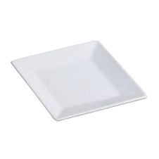 Yanco ML-107 7-Inch Mainland Porcelain Square White Plate, 36/CS