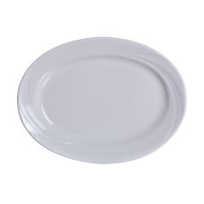 Yanco MM-14 14x10-Inch Miami Porcelain Oval White Platter, DZ