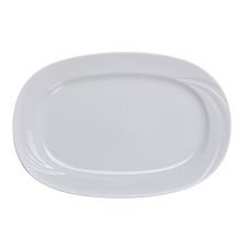 Yanco MM-93 11.75x8.5-Inch Miami Porcelain Rectangular White Platter, DZ