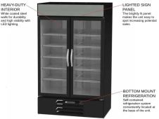 Beverage Air MMF44HC-1-B, MarketMax Glass Door Merchandiser Freezer in Black