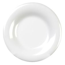 Yanco MS-006WT 6.5-Inch Milestone Melamine Wide Rim Round White Plate, 48/CS