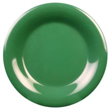 Yanco MS-009GR 9-Inch Milestone Melamine Wide Rim Round Green Plate, 24/CS