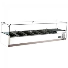 Marchia MTR6 60-inch Refrigerated Countertop Salad Bar, Topping Rail