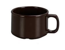 Yanco NC-9014C 4x2.75-Inch 12 Oz Sesame Melamine Brown Soup Mug Chocolate, 48/CS