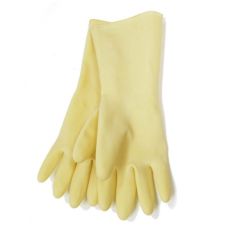 Winco NLG-816, 8.5x16-Inch Yellow Natural Latex Gloves, Small, Pair