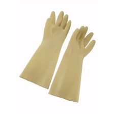 Winco NLG-916, 16-Inch Yellow Natural Latex Gloves, Medium, Pair