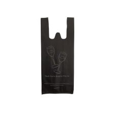 NWLIQB2SHBK, 6.75x4.33x15.75-Inch 2 Bottle Shorty Black Non Woven Reusable Liquor Bag, 1000/CS