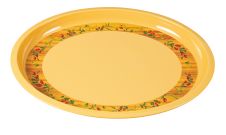 Yanco OL-3022 22x18x1.25-Inch Olive Melamine Deep Round Turkey Platter, 6/CS