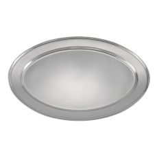 Winco OPL-22, 21.75x14.5-Inch Heavy Stainless Steel Oval Platter