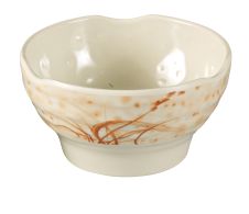 Yanco OR-3705 12 Oz 5-Inch Orchis Melamine Round Gold Rice Bowl, 72/CS