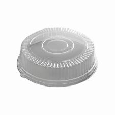 CLOSEOUT - Pactiv P4418Z, 18-Inch Clear Plastic Dome Lid for 4418 & 4518 Aluminum Trays, 50/CS
