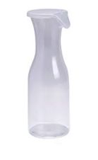 Yanco PC-046 11x3.75-Inch 46 Oz Clear Plastic Wine/Juice Decanter w/Lid, DZ