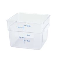 Winco PCSC-12C, 12-Quart Clear Square Polycarbonate Food Storage Container, NSF