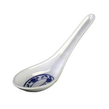 Yanco PO-7003 5.5-Inch Peony Melamine Round White Small Spoon, 120/CS