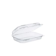 Dart PET32UT1 9x7x3-Inch StayLock Clear Oblong PET Container With A Dome Hinged Lid, 250/CS