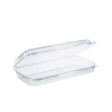 Dart PET90UT1 13x7x3-Inch StayLock Clear Strudel PET Container With A Dome Hinged Lid, 200/CS