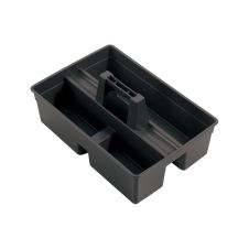 Winco PJC-1511K, 15.25x10.75x6.75-Inch 3-Compartment Black Janitorial Caddy