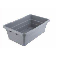 Winco PL-8, 24.5x15.75x9-Inch Deep Plastic Lug Box, Gray