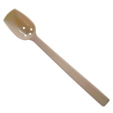 Thunder Group PLВЅ010WH, 10-Inch Polycarbonate Solid Buffet Spoon, Beige, 12/Pack