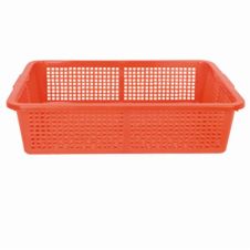 Thunder Group PLFB003R, 18x13 3/4-Inch Plastic Rectangular Colander without Handles, Red 