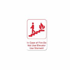 Thunder Group PLIS6904RK, 6x9-inch 'In Case Of Fire Do Not Use' Information Sign