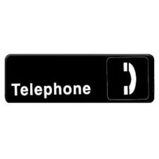 Thunder Group PLIS9328BK, 9x3-inch 'Telephone' Information Sign