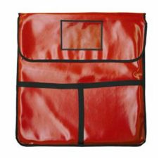 Thunder Group PLPB020, Pizza Bag 20x20-Inch Holds 2 of 18-Inch Pizza, Synthetic Leather, Red
