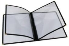 Winco PMCT-9K, 12x9.5-Inch Black Triple Fold Menu Cover