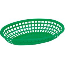 Winco POB-G, Large Oval Basket, Shining Green, 1 Dozen