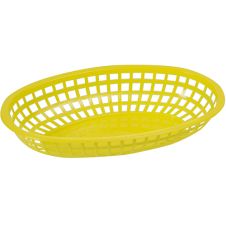 Winco POB-Y, Premium Oval Basket, Sunshine Yellow, 1 Dozen