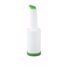Winco PPB-2G, 2-Quart Juice Pour Bottle with Green Spout Lid