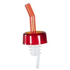 Winco PPW-R, Whiskey Free Flow Pourer, Red Collar and Spout, 1 Dozen