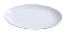 Yanco PS-12-CP 12x8.25-Inch Piscataway Porcelain Round White Coupe Platter, DZ