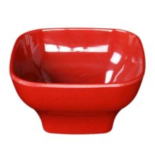 Thunder Group PS3106RD 20 Oz 5 1/2 x 2 3/4 Inch Deep Western Passion Red Melamine Rounded Square Bowl, EA