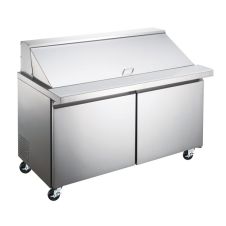 Omcan PT-CN-1194-HC, 47-inch 2 Doors Stainless Steel Refrigerated Prep Table