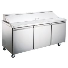 Omcan PT-CN-1778-HC, 70-inch 3 Doors Stainless Steel Refrigerated Prep Table