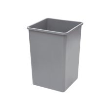 Winco PTCS-35G, 35 Gallon Gray Square Plastic Trash Can