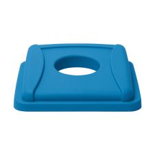 Winco PTCSB-23L, Blue Plastic Bottle and Can Recycling Cover for PTCS-23L Bin