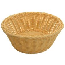Winco PWBN-88R, 8.25-Inch Round Polypropylene Woven Baskets, Natural, 12-Piece Pack (Discontinued)