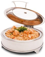 PWIE-512, 5-Quart Electric Glass Top Round Chafing Dish