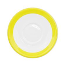 C.A.C. R-2-Y, 6-Inch Stoneware Yellow Saucer for R-1-Y Cup, 3 DZ/CS