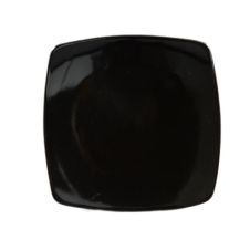 C.A.C. R-FS16-BLK, 10.5-Inch Stoneware Black Square Flat Plate, DZ