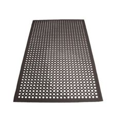 Winco RBM-35K, 36x60x0.5-Inch Anti-Fatigue Grease-Resistant Beveled Rubber Floor Mat, Black