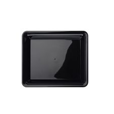 Fineline Settings RC571PP.BK, 10x8-inch Platter Pleasers Polypropylene Black Rectangular Tray, 25/CS