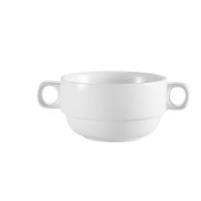 C.A.C. RCN-49, 10 Oz 6-Inch Porcelain Stacking Bouillon Cup with Handles, 2 DZ/CS