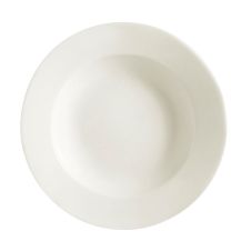 C.A.C. REC-3, 10 Oz 9-Inch Round Wide Rim White Soup Plate, 24/CS