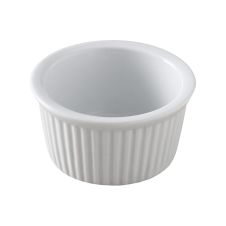 Yanco RK-234 2.75 Oz 3x1.25-Inch Porcelain White Fluted Ramekin, 48/CS